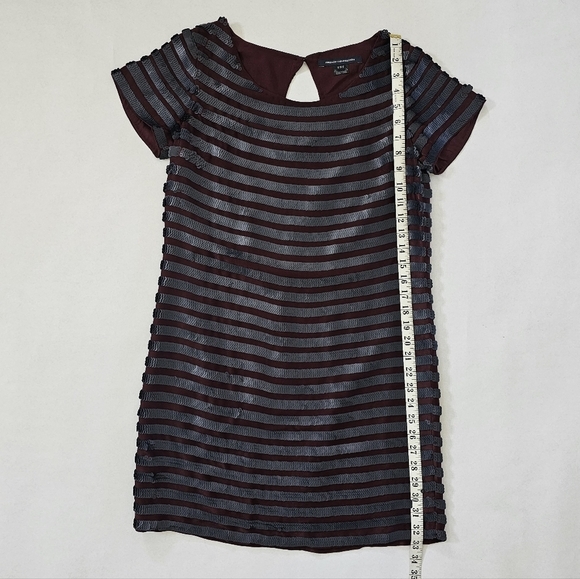 French Connection Satellite Brights Sequin Striped Nightout Cocktail Mini Dress - Picture 13 of 13